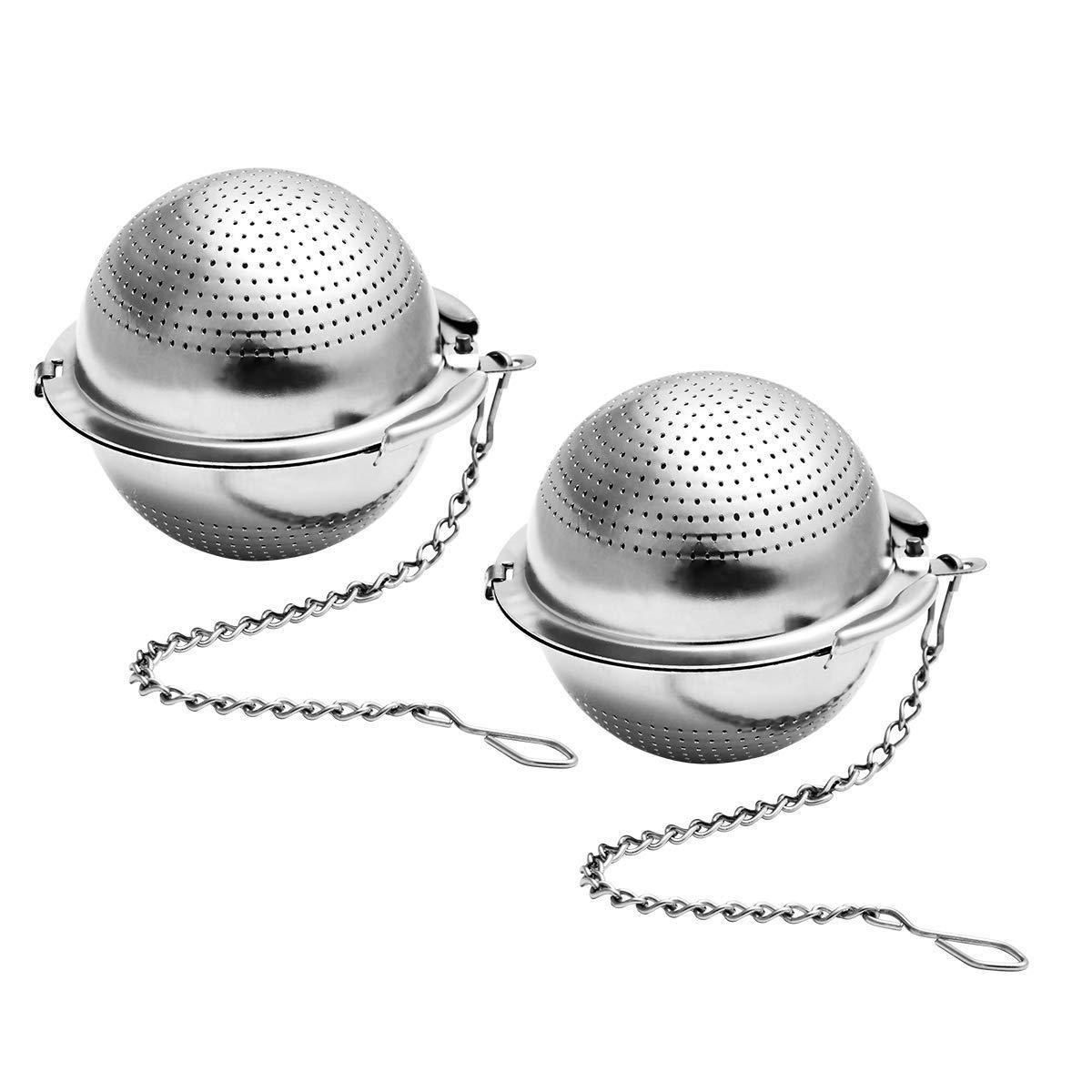 Modern Minimalist Stainless Steel Tea Ball Chain Tea Drain Office Round Spherical Tea Filter - Bully Brew Coffee Co.